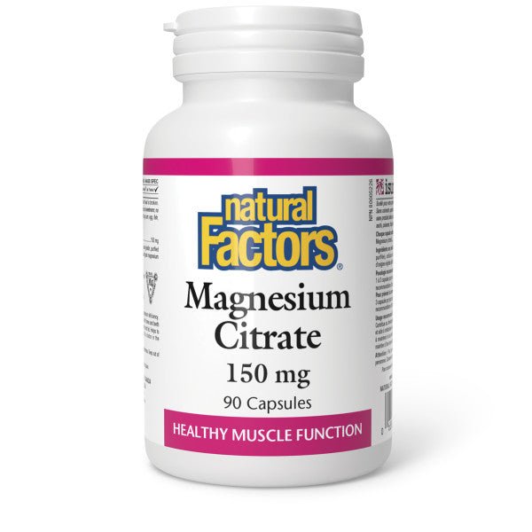 Natural Factors Magnesium Citrate 150mg 90 Capsules - Nutrition Plus