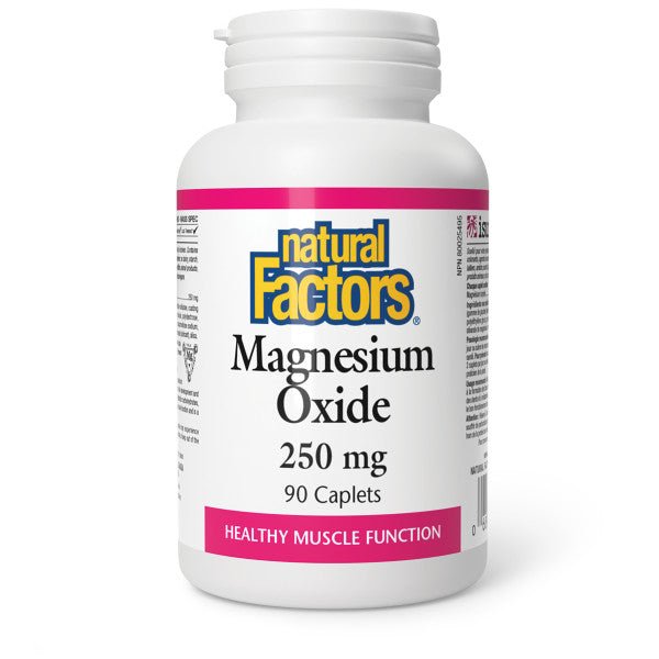 Natural Factors Magnesium Oxide 250mg 90 Capsules - Nutrition Plus