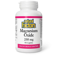Thumbnail for Natural Factors Magnesium Oxide 250mg 90 Capsules - Nutrition Plus