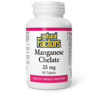 Thumbnail for Natural Factors Manganese Chelate 25mg 90 Caplets - Nutrition Plus