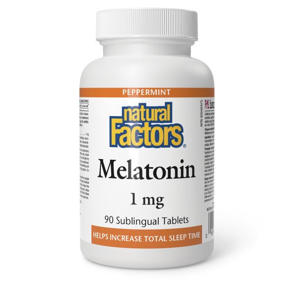 Natural Factors Melatonin 1 mg 90 Sublingual Tablets - Nutrition Plus