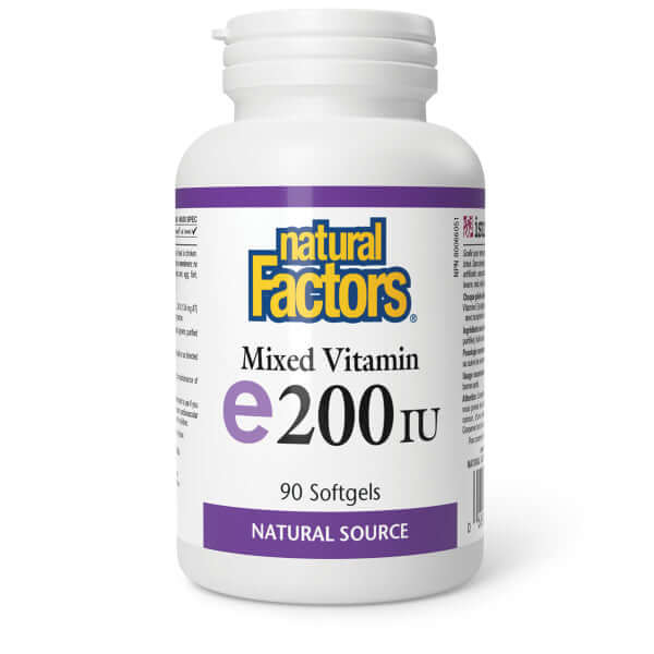 Natural Factors Mixed Vitamin E 200 i.u. 90 Softgels - Nutrition Plus