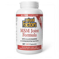 Thumbnail for Natural Factors MSM Joint Formula 240 Capsules - Nutrition Plus