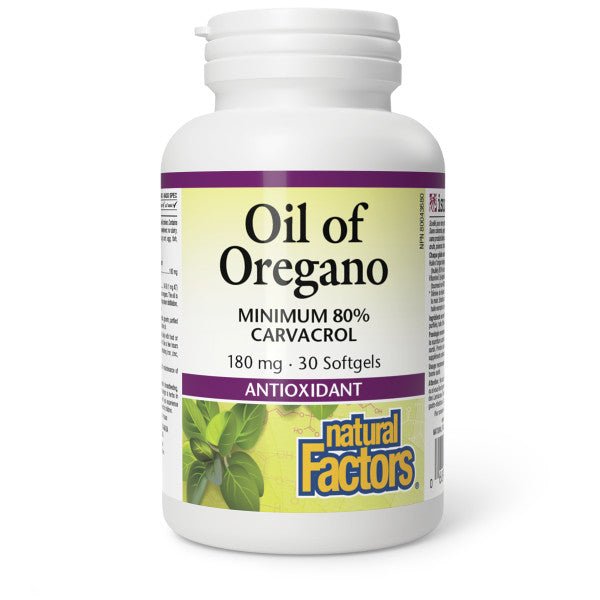 Natural Factors Oil of Oregano 180mg - Nutrition Plus