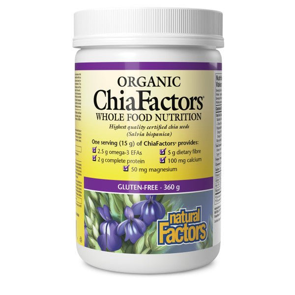 Natural Factors Organic ChiaFactors 360 Grams - Nutrition Plus