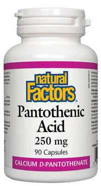 Thumbnail for Natural Factors Pantothenic Acid 250 mg 90 Capsules - Nutrition Plus