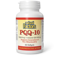 Thumbnail for Natural Factors PQQ-10 Coenzyme Q10 60 Softgels - Nutrition Plus