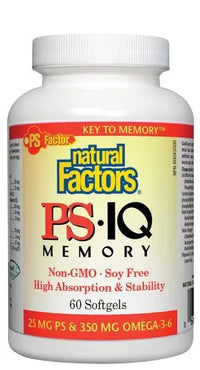 Thumbnail for Natural Factors PS•IQ Memory 60 Softgels - Nutrition Plus