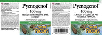 Thumbnail for Natural Factors Pycnogenol® 100mg 30 Veg Capsules - Nutrition Plus