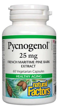 Thumbnail for Natural Factors Pycnogenol® 25mg 60 Veg Capsules - Nutrition Plus