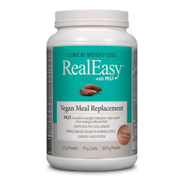 Natural Factors RealEasy™ Vegan Meal Replacement 855 Grams, Chocolate - Nutrition Plus