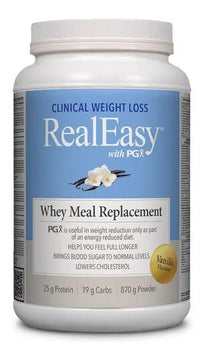Thumbnail for Natural Factors RealEasy with PGX Whey Meal Replacement, French Vanilla 870 Grams - Nutrition Plus