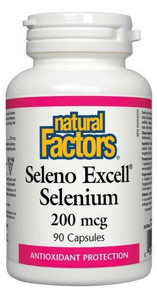 Natural Factors SELENO EXCELL SELENIUM 200 mcg 90 Capsules - Nutrition Plus