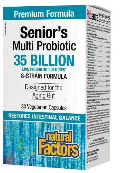 Natural Factors Senior’s Multi Probiotic 35 Billion 30 Veg Capsules - Nutrition Plus
