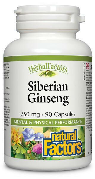Natural Factors Siberian Ginseng 250 mg 90 Capsules - Nutrition Plus