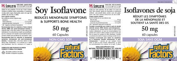 Natural Factors Soy Isoflavone 50mg 60 Veg Capsules - Nutrition Plus