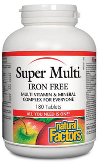 Thumbnail for Natural Factors Super Multi Iron Free Tablets - Nutrition Plus