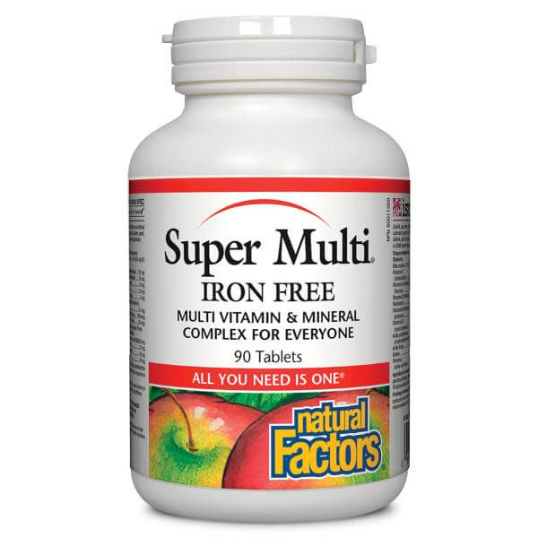 Natural Factors Super Multi Iron Free Tablets - Nutrition Plus