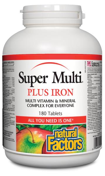 Natural Factors Super Multi Plus Iron Tablets - Nutrition Plus