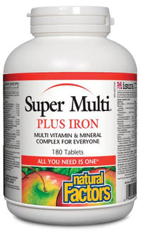 Thumbnail for Natural Factors Super Multi Plus Iron Tablets - Nutrition Plus
