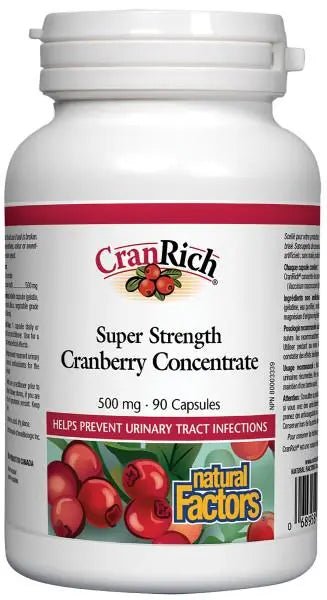 Natural Factors Super Strength Cranberry Concentrate 500mg - Nutrition Plus