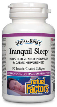 Thumbnail for Natural Factors Tranquil Sleep 90 Enteric Coated Softgels - Nutrition Plus