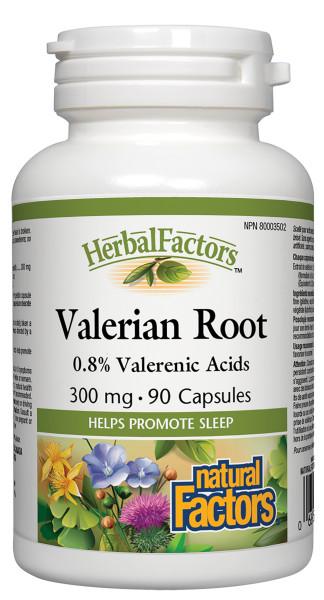 Natural Factors Valerian Root, HerbalFactors 90 Capsules - Nutrition Plus
