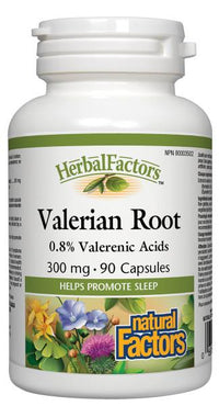 Thumbnail for Natural Factors Valerian Root, HerbalFactors 90 Capsules - Nutrition Plus