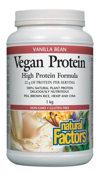 Natural Factors Vegan Protein High Protein Formula 1 kg - Nutrition Plus