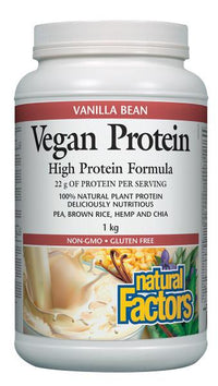 Thumbnail for Natural Factors Vegan Protein High Protein Formula 1 kg - Nutrition Plus