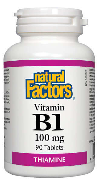 Natural Factors Vitamin B1 100mg 90 Tablets - Nutrition Plus