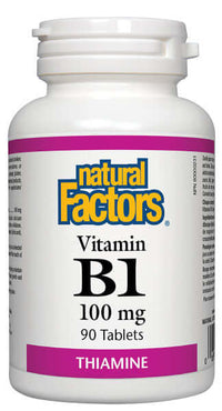 Thumbnail for Natural Factors Vitamin B1 100mg 90 Tablets - Nutrition Plus