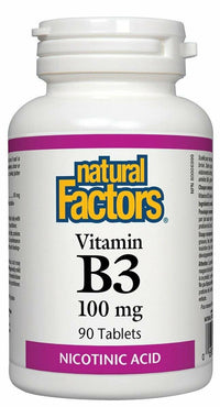 Thumbnail for Natural Factors VITAMIN B3 100 mg 90 Tablets - Nutrition Plus