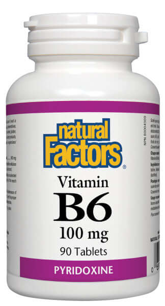 Natural Factors Vitamin B6 100mg 90 Tablets - Nutrition Plus