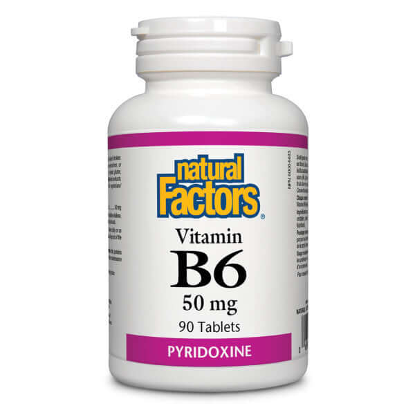 Natural Factors Vitamin B6 50 mg 90 Tablets - Nutrition Plus