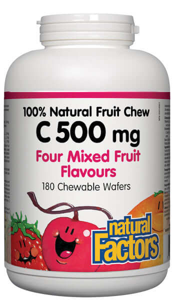 Natural Factors Vitamin C 500mg 180 Wafers - Nutrition Plus