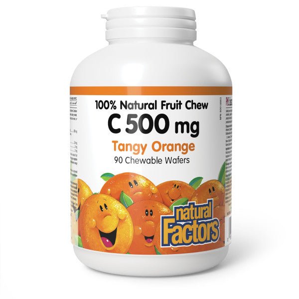 Natural Factors Vitamin C 500mg 90 Chewable Wafers - Nutrition Plus