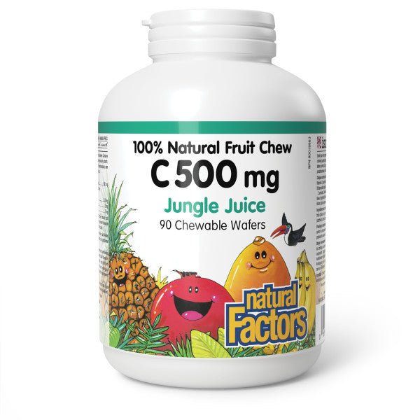 Natural Factors Vitamin C 500mg 90 Chewable Wafers - Nutrition Plus