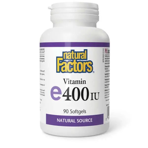 Natural Factors Vitamin E 400 IU, Natural Source 90 Softgels - Nutrition Plus