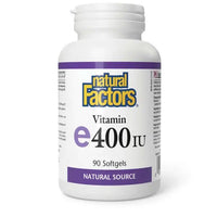 Thumbnail for Natural Factors Vitamin E 400 IU, Natural Source 90 Softgels - Nutrition Plus