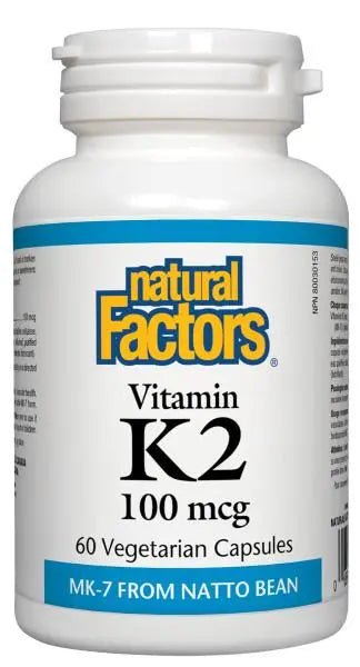 Natural Factors Vitamin K2 100 mcg Veg Capsules - Nutrition Plus