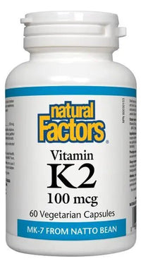 Thumbnail for Natural Factors Vitamin K2 100 mcg Veg Capsules - Nutrition Plus