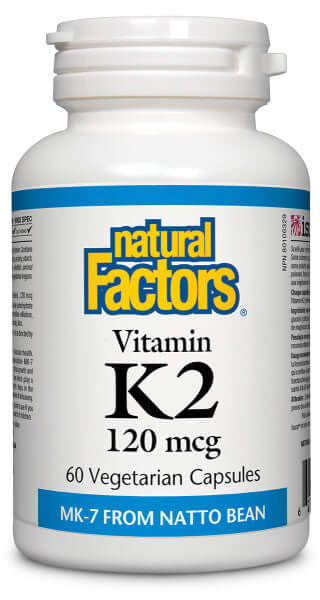 Natural Factors Vitamin K2 120 mg 60 Veg Capsules - Nutrition Plus