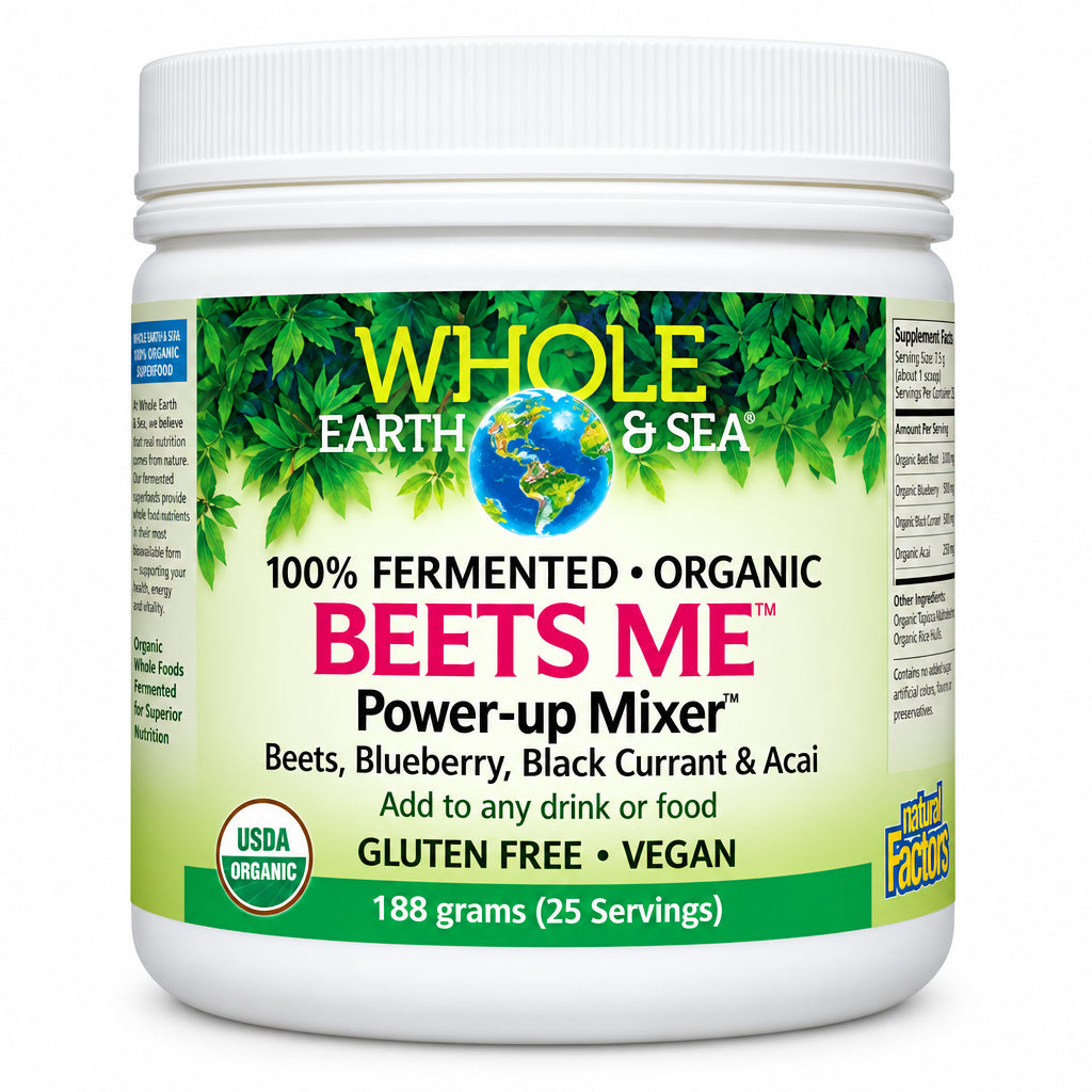 Natural Factors WES Organic Beets Me Power-up Mixer 188 Grams - Nutrition Plus