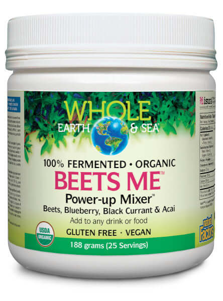 Natural Factors WES Organic Beets Me Power-up Mixer 188 Grams - Nutrition Plus
