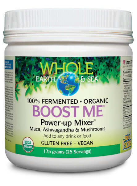 Natural Factors WES Organic Boost Me Power Up Mixer 175 Grams - Nutrition Plus