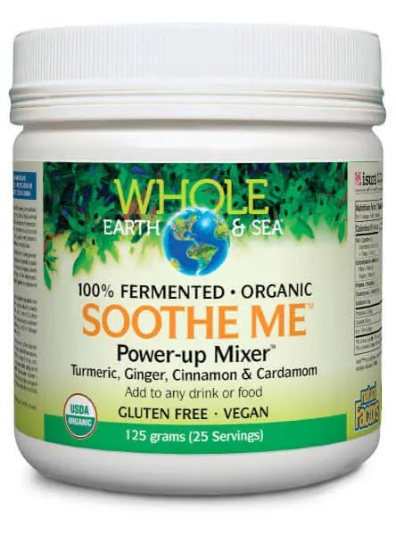 Natural Factors WES Organic Sooth Me Power Up Mixer 125 Grams - Nutrition Plus