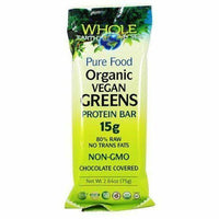 Thumbnail for Natural Factors WES Organic Vegan Greens Protein Bar 75 Grams Bars - Nutrition Plus