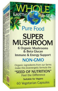 Thumbnail for Natural Factors WES Super Mushroom 60 Veg Capsules - Nutrition Plus