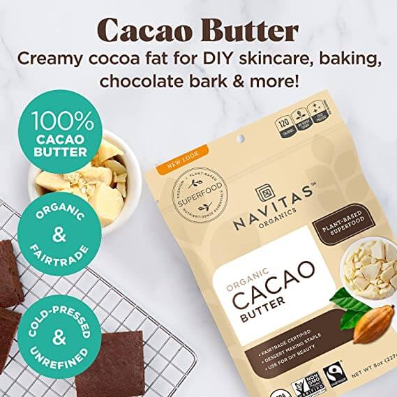 Navitas Organics Organic Cacao Butter 227 Grams - Nutrition Plus